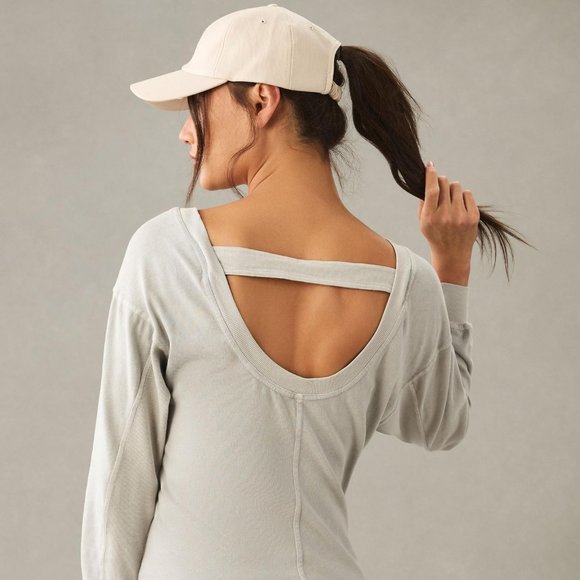 Brand New Daily Practice by Anthropologie Darla Long-Sleeve Open-Back Dress - Picture 5 of 8